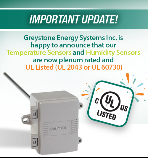 Plenum Rated & UL Listed - Greystone Energy