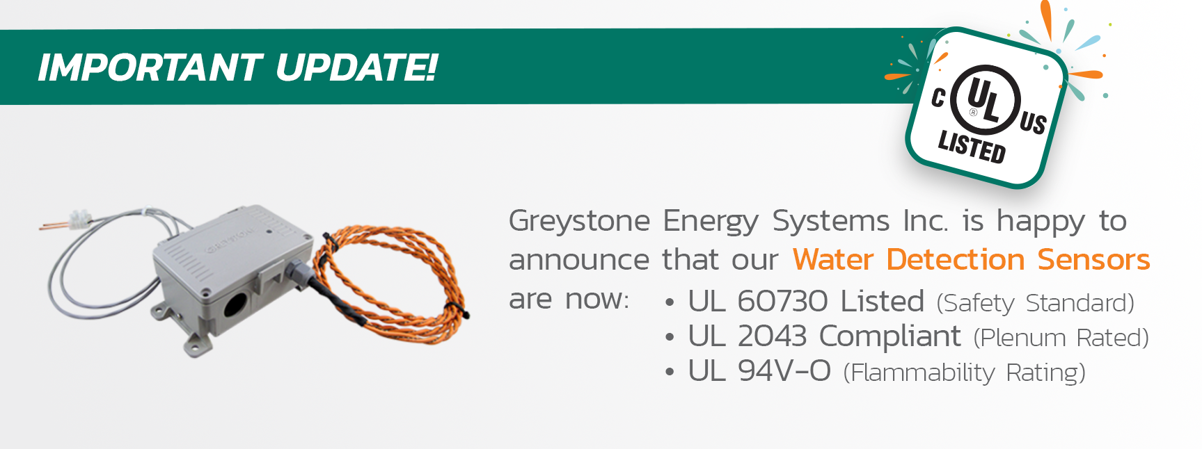 Water Detection Sensors - Greystone Energy Systems